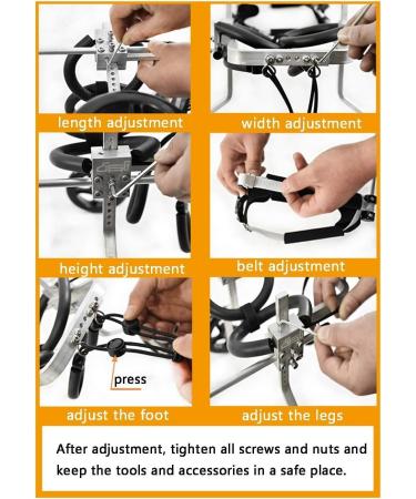 Dog Wheelchair for Back Legs Adjustable Dog Wheelchair for Paralyzed Back Legs Hind Leg Rehabilitation for Disabled Pet Assistive Device for Large Dogs Small Doggy Kitty Cat Rabbit Bunny(XXS-02) - Buy Online on GoSupps.com