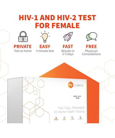 Women's HIV-1 and HIV-2 STD Test Kit | myLAB Box - Buy Online on GoSupps.com