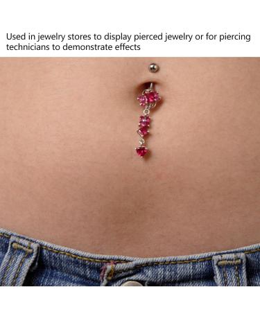 Soft Silicone Belly Button Model - Safe Piercing Tool for Beginners | Reusable & Instructional Guide - Buy Online on GoSupps.com