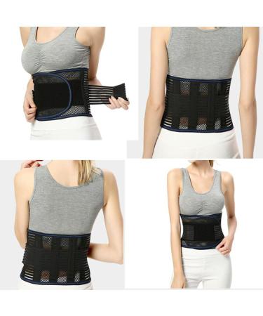 Breathable Network Back Belt | Comfortable Lumbar Support for Sciatica Herniated Disc & Lower Back Pain | Adjustable Unisex XL in Black - Buy Online on GoSupps.com