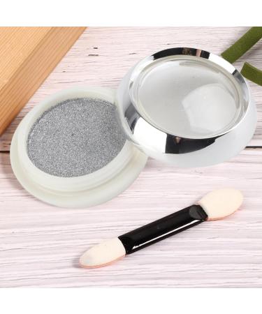 Nail Mirror Powder - Chrome Glitter Pigment for Stunning Nail Art | Silver White Manicure Effect - Buy Online on GoSupps.com
