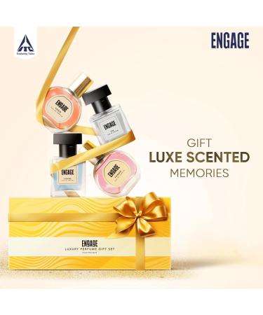 E_ngage Luxury Perfume Unisex Gift Pack for Men + Women Travel Sized Assorted Pack Ideal Wedding Gift Anniversary Gift 100ml (25ml X 4) - Buy Online on GoSupps.com