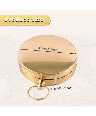 Buy Payfully 15x50mm Waterproof Compass for Hiking - Portable Outdoor Compass for Adults & Kids - Ideal for Hunting (Gold) - Buy Online on GoSupps.com