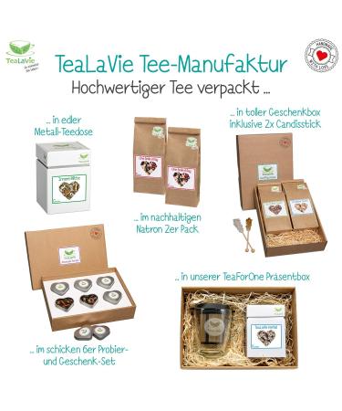 Tealavie Rooibos Tea Gift Set (6 Pack) - Perfect Thanks Gift for Autumn & Cold Season - Loose Leaf Rooibos Tea (65g) - Buy Online on GoSupps.com