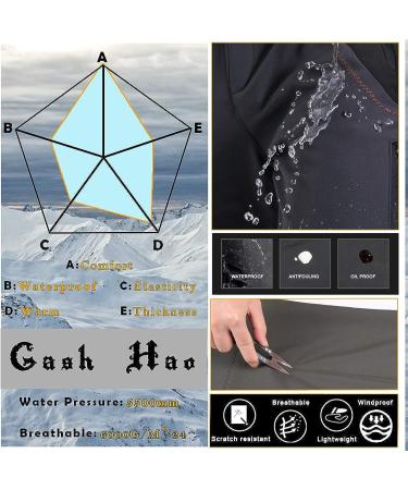 Gash Hao Men's Waterproof Insulated Snow Ski Pants | Breathable Fleece Lined | Black 32W x 30L - Buy Online on GoSupps.com