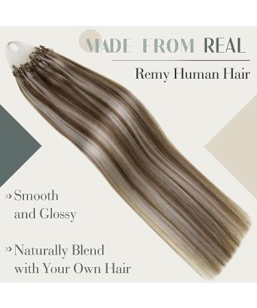 Shop Laavoo 55cm Real Hair Extensions - Microring Blonde & Brown Micro Loop 1g Invisible Extensions - Buy Online on GoSupps.com