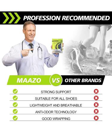 Maazo Ankle Brace for Women Men Youth - Sprained Ankle Support, Plantar Fasciitis Relief, Heel Pain Relief - Medium Size - Buy Online on GoSupps.com