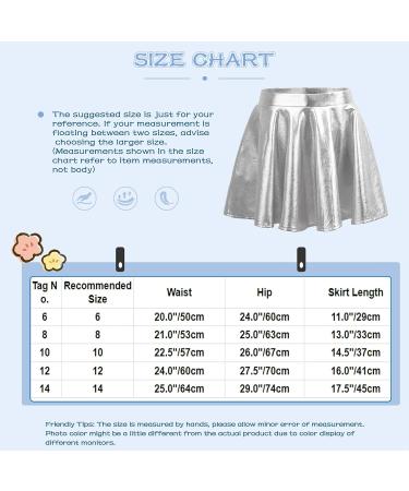 JEATHA Kids Girls Shiny Metallic Pleated Skirt with Built-in Shorts - Purple - Size 14 | Ideal for Ballet, Dance, Party Costume - Buy Online on GoSupps.com