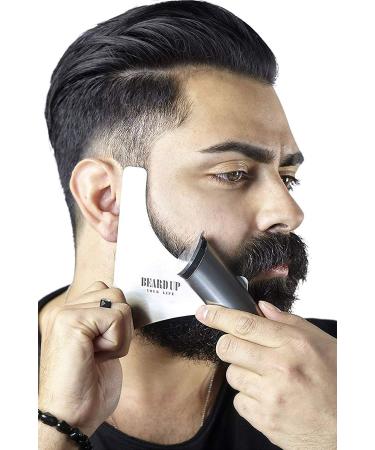 Beard up Your Life Premium-Edelstahl template for beard styling shaving template for your daily care simple shapes trimming and styling perfect beard line clean contours - Buy Online on GoSupps.com