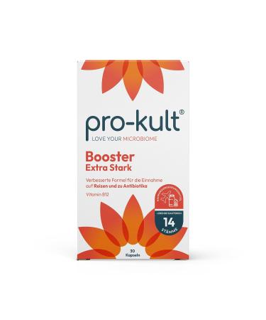 Pro-Kult Boosted Probiotics - 4x Concentrated Formula with Vitamin B12 for Immune Support | 30 Capsules - International Shipping Available - Buy Online on GoSupps.com