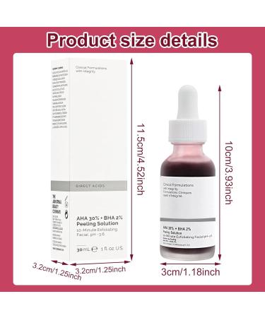 SPHERETRON AHA 30% + BHA 2% Peeling Solution 30 ml Fruit Acid Essence Liquid Exfoliating Skincare Skin Exfoliator Exfoliator Facial Serum Exfoliating Solution AHA 30% + BHA 2% - Buy Online on GoSupps.com