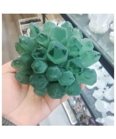 Crystal Cluster 300-1000g Natural Green Ghost Phantom Quartz Crystal Cluster Specimen ningxiao (Size : 600-700g)