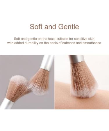 10-Piece Fluffy Beauty Makeup Brush Set - Portable Blending & Eyebrow Brushes - White Mushroom Design for Travel - Buy Online on GoSupps.com