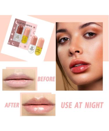Natural Lip Plumper Set: Gloss, Serum, Lip Oil, Mask for Fuller Lips - Day & Night Lip Care - Buy Online on GoSupps.com