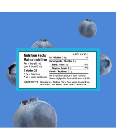 Healthy Crunch - Sugar Free Blueberry Chia Jam - 6 Units x 230ml - Keto Jam Zero Calorie - No Sugar Added - Low Carb & Low Calorie - Ideal for Healthy Snacks Baking and Desserts - Chia Seed Jam - Buy Online on GoSupps.com