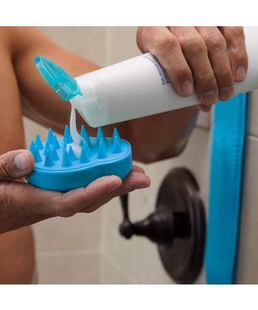 Ontel Shimmy Scrub Back and Body Scrubber with Silicone Scalp Brush - Exfoliate and Cleanse Your Skin Effortlessly - Buy Online on GoSupps.com