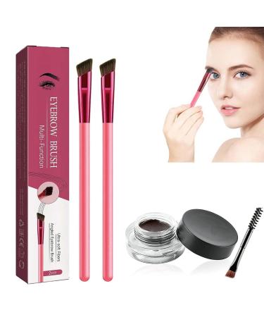 2Pcs Anjoize Eyebrow Kit Anjoize Eyebrow Brush Anjoize Eyebrow Pen 4d Laminated Brow Starter Kit Anjozie Eyebrow Grooming Kit with Waterproof Eyebrow Gel (Walnut)