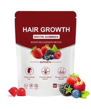 Norce Sactor Lumin Hair Gummies with Biotin & Collagen Mixed Berry Flavor Supports Healthy Hair Growth & Strength Skin & Nails Vegan & Non-GMO 60 Gummies