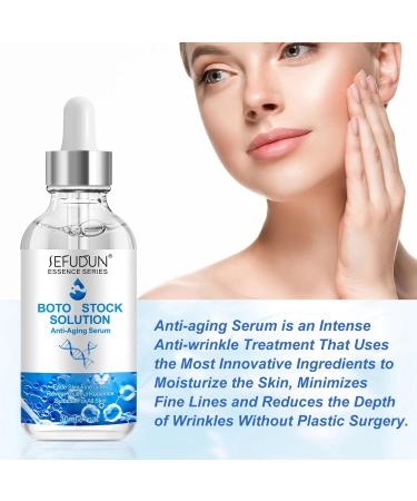 Boto Stock Solution Facial Serum 30ml Boto Stock Anti Aging Serum For Face Instant Face Tightening Serum Reduce Fine Lines Wrinkles Boost Skin Collagen Hydrate & Plump Skin - Buy Online on GoSupps.com