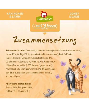 Granapet Delicatessen Rabbit & Lamb Dry Cat Food | Grain-Free Sugar-Free | 300g - Tasty Adult Feed - Buy Online on GoSupps.com