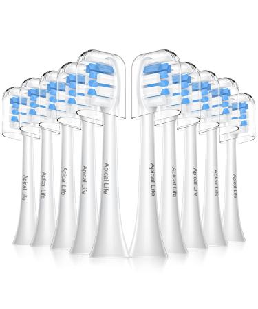 Replacement Toothbrush Heads Compatible with Philips Sonicare Soft Electric Toothbrush Head Compatible with C1 C2 C3 G2 W2 G3 W3 A3 4100 5100 6100 SoftCare HealthyWhite 10 Pack 10 Counts