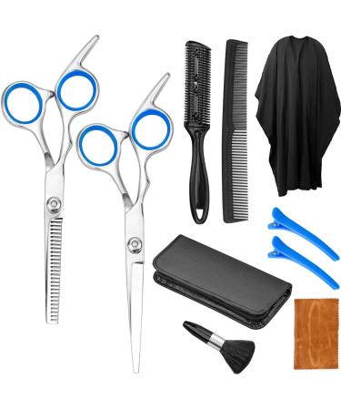 Hair scissors hairdressing scissors Set 6.7 inch Professional hair cutting scissors Premium Sharp Effilier scissors with hairdressing clasp for family hairdressing salon women men's children's 10-part set - Buy Online on GoSupps.com