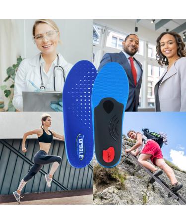 TOPSOLE Orthotic Insoles for Plantar Fasciitis, High Arches, and Foot Pain - Blue (UK-11-29.5cm) - Buy Online on GoSupps.com