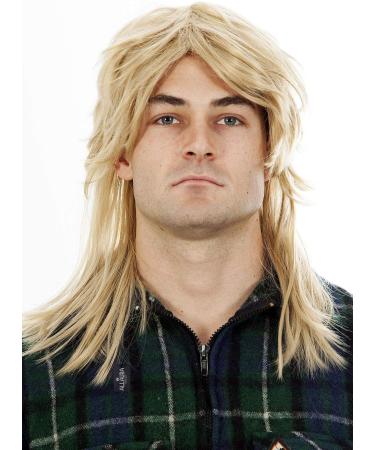 ALLAURA - Garth Wig Mens Mullet Blonde 80s Costume - Joe Dirt Style Dark Blonde Wig - Buy Online on GoSupps.com