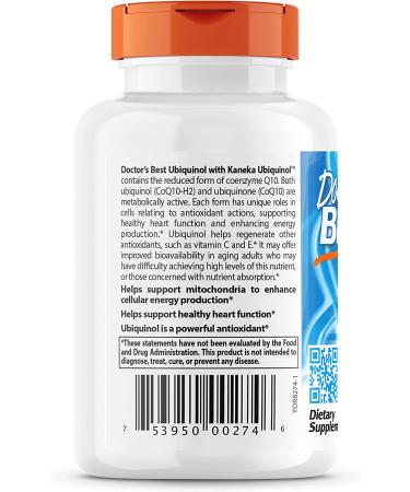 Doctor's Best Ubiquinol 200 mg - 30 Softgels | Premium Antioxidant Support - Buy Online on GoSupps.com