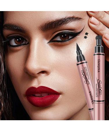 Winged Eye Liner Stamp Eye Liner with Stamp | Waterproof Perfect Wing Cat Eye Liner Long-Lasting Wing Eye Liner Stamp for Eye Face Makeup - Buy Online on GoSupps.com