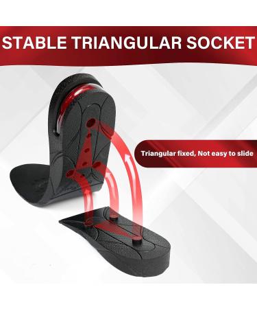 ERGOfoot Adjustable Height Increase Insoles for Men - 4 Layer Shoe Lifts, Cushioned Heel Inserts - Up to 3.54 Inch Taller - Size 8-12 - Buy Online on GoSupps.com