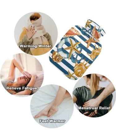 Shop Naanle Stripes Seestern Ocean Hot Water Bottle - 2L Transparent Cover for Pain Relief & Therapy | Ideal for Bed Hands & Feet - Buy Online on GoSupps.com
