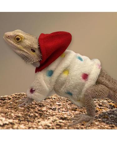 Bearded Dragon Clothes - Cotton Lizard Warm Coat Hoodies Jacket Reptile Clothes for Lizard Bearded Dragon Crested Chameleon Beige - Buy Online on GoSupps.com