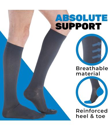 Shop ABSOLUTE SUPPORT Sheer Compression Stockings for Women 15-20mmHg - DE-A101 XXL Black | International Shipping Available - Buy Online on GoSupps.com