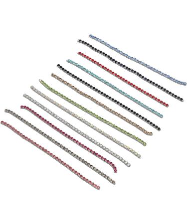 Sonew 2 Boxes Nail Art Chains 12 Colors Metal Nail Rhinestones Chains Shining Nail Charms Decoration for Salon - Buy Online on GoSupps.com