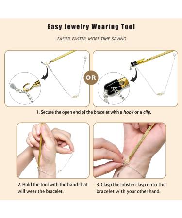 ChangWanna Bracelet Helper Tool Hook - Easy Metal Jewelry Aid for Fastening Bracelets & Necklaces - Gold - Buy Online on GoSupps.com