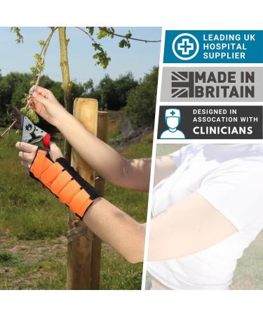 Solace Bracing Cool-Flow Wrist Support - British Made NHS Brace - XL Left Hand Orange - Buy Online on GoSupps.com