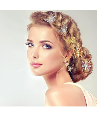 10 Pcs 90s Moving Butterfly Hair Clips | Elegant Hollow Wing Hair Pins | 3D Butterfly Barrettes for Women, Girls, Teens | Wedding Accessories - Buy Online on GoSupps.com