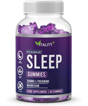 Valerian Root & L-Theanine Sleep Aid Gummies - Non-Habit Forming, Vegan, 60 Chewables - Buy Online on GoSupps.com