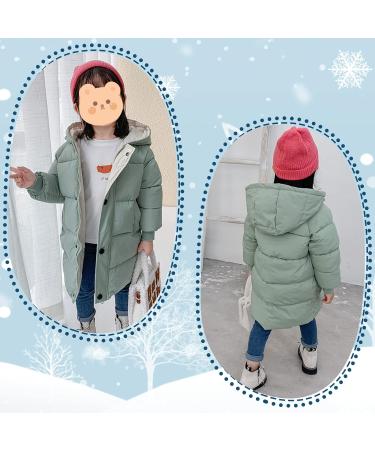Milkiwai Kids Down Padded Coat/Jacket | Boys & Girls Winter Clothes 3-8 Yrs | Medium Length, Thickened | Green | Size 110 - Buy Online on GoSupps.com