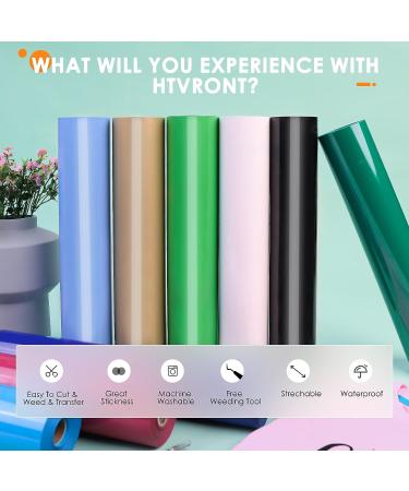 HTVRONT White HTV Vinyl Roll - 12 x 30ft Heat Transfer Vinyl for T Shirts - Easy Cutting & Weeding - Cricut and Silhouette Compatible - Buy Online on GoSupps.com