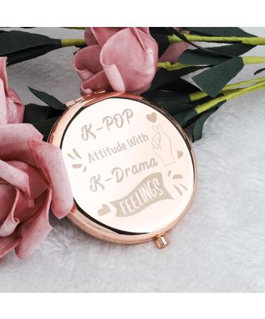 WSNANG K-Pop Music Fan Gift Compact Mirror | K-Drama Lover Pocket Makeup Mirror - Iron K-Pop Mirror - Buy Online on GoSupps.com