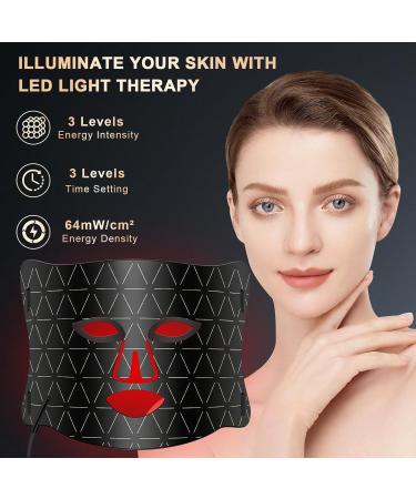 Lovsheme LED Face Mask - Professional Grade Skincare at Home FDA Approved Red Light Therapy Mask for Acne Wrinkles and Skin Rejuvenation 3 Light Modes Remote Control Includes Eye Protection - Buy Online on GoSupps.com