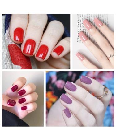 DANNEASY 16 Sheets Glitter & Solid Color Nail Polish Strips - Self Adhesive Gel Wraps for Women - Nail Art Stickers with File & Cuticle Stick - Buy Online on GoSupps.com