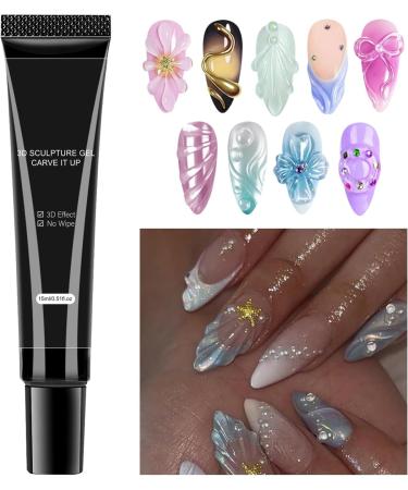 3D Sculpting Gels No-Wipe Clear Sculpting Gel | Multi-Purpose Nail Glue for Drawing Molding and Decorating Cures with UV/LED Light Required - Buy Online on GoSupps.com