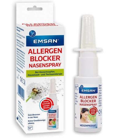 EMSAN Allergen Blocker Nasal Spray | Hay Fever Relief & Allergic Rhinitis | Clinically Effective | Long-Lasting Humidification | 15 ml - Buy Online on GoSupps.com