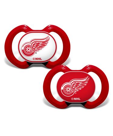 BabyFanatic Pacifier 2-Pack - NHL Detroit Red Wings - Officially Licensed League Gear