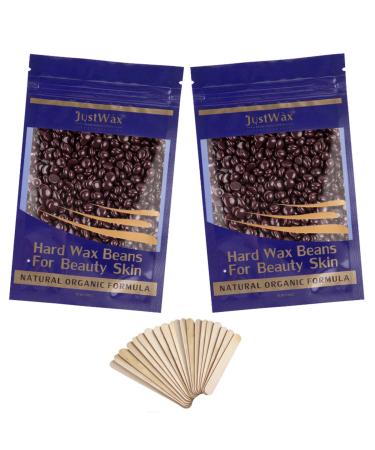 Depreciation wax beans -Art Wax Beans -kugeln Hair removal -wax pearls -Wax pearls small -hot wax pearl wax pearl -waxing pearls with 20 wooden spatula -200g (chocolate) chocolate