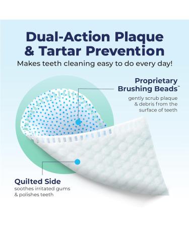 Vetnique Dentabliss - Dog Teeth Cleaning Finger Mitt Dental Wipe - Dog Plaque and Tartar Prevention with Brushing Beads - Convenient Dog Teeth Wipes with Peppermint Dog Breath Freshener 50ct - Buy Online on GoSupps.com