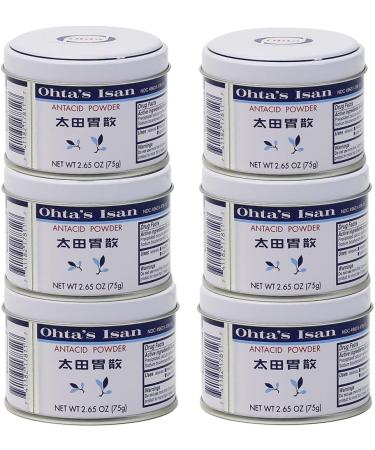 Ohta's Isan Antacid Powder 2.65oz (75g) x 6cans (6) - Buy Online on GoSupps.com
